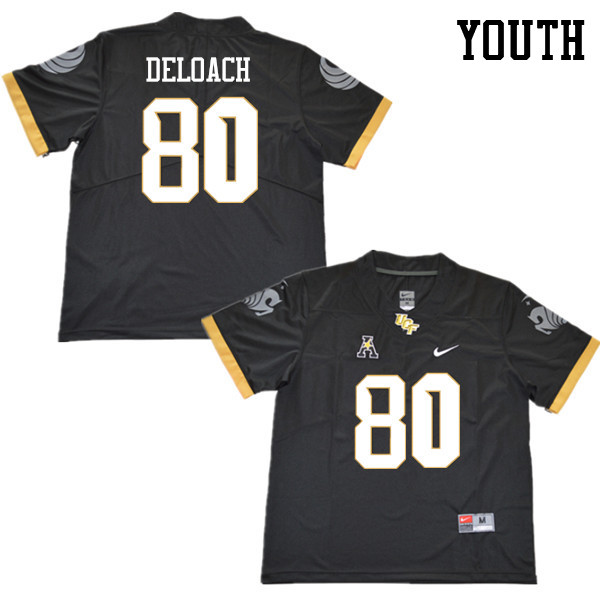 Youth #80 Chris DeLoach UCF Knights College Football Jerseys Sale-Black - Click Image to Close